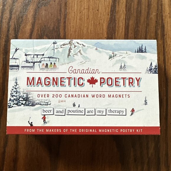 Canadian Magnetic Poetry kit words fridge magnets Montreal Calgary Whistler rare - Picture 1 of 3